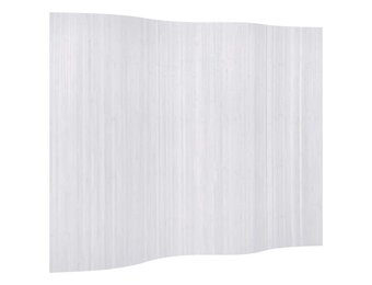 Bamboe Kamerscherm 250x165 cm Wit - 34% Korting!
