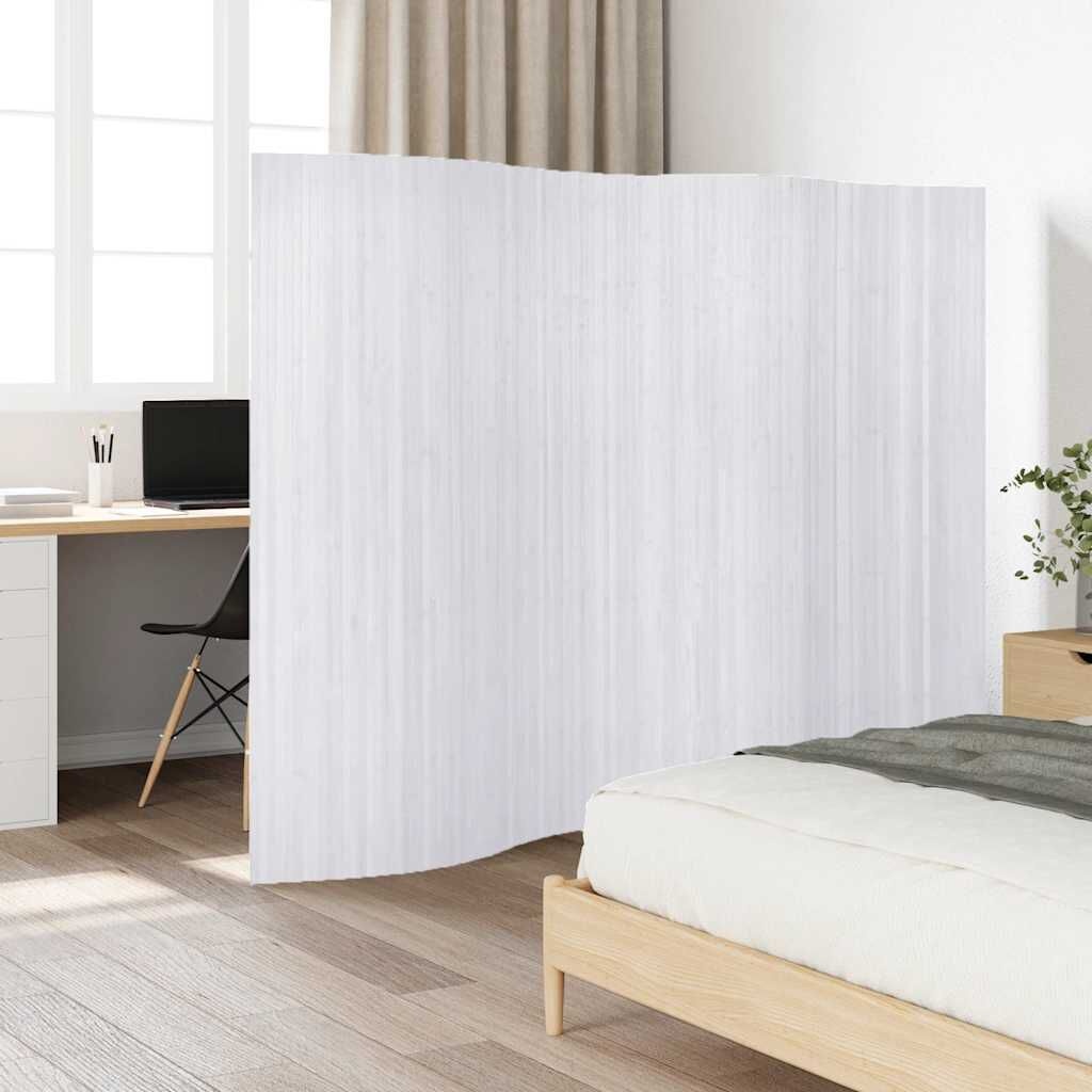 Bamboe Kamerscherm 250x165 cm Wit - 34% Korting!