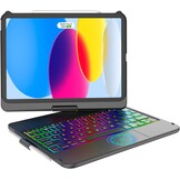 iPad 10e Gen Hoes met Toetsenbord & Trackpad - 77% Korting