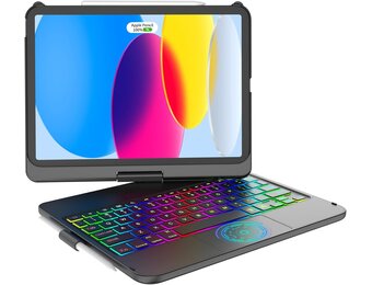 iPad 10e Gen Hoes met Toetsenbord & Trackpad - 77% Korting