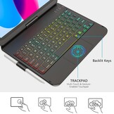 iPad 10e Gen Hoes met Toetsenbord & Trackpad - 77% Korting
