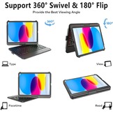 iPad 10e Gen Hoes met Toetsenbord & Trackpad - 77% Korting