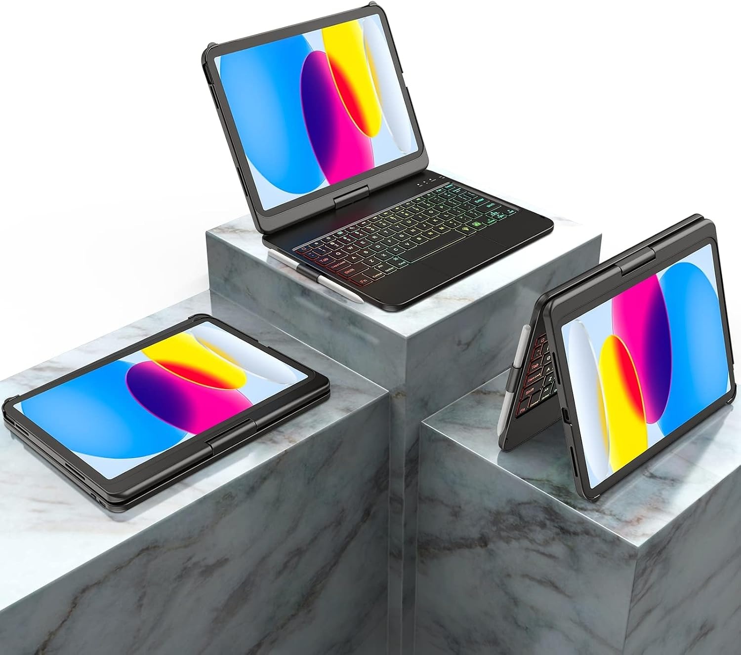 iPad 10e Gen Hoes met Toetsenbord & Trackpad - 77% Korting