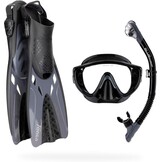 Snorkelset Cressi Tonga/Tino/Scilla - Volwassenen Zwart/Grafiet - 34% Korting