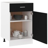 vidaXL Lyon Onderkast Zwart - 50x46x81,5 cm met Korting