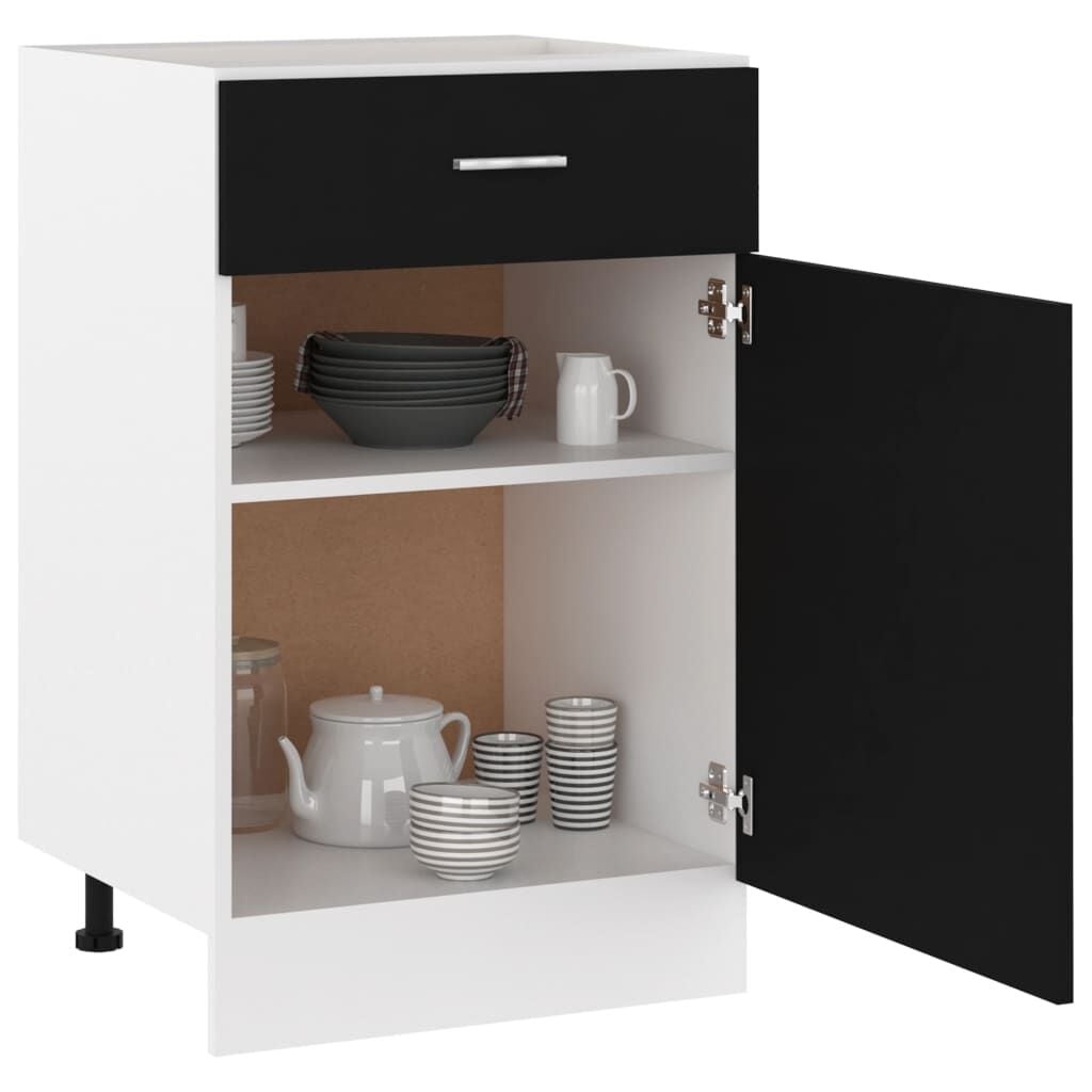 vidaXL Lyon Onderkast Zwart - 50x46x81,5 cm met Korting