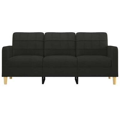 Driezitsbank 180 cm Stof Zwart - 35% Korting