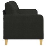 Driezitsbank 180 cm Stof Zwart - 35% Korting