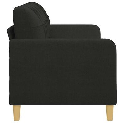 Driezitsbank 180 cm Stof Zwart - 35% Korting