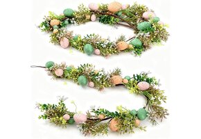 Paasslinger met Kunstbloemen & Eieren | 360 cm | Flexibel | Binnen & Buiten | 33% Korting