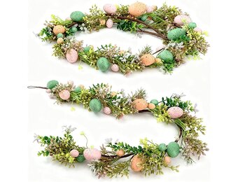 Paasslinger met Kunstbloemen & Eieren | 360 cm | Flexibel | Binnen & Buiten | 33% Korting