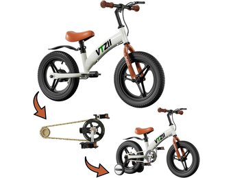 2-in-1 Loopfiets Kinderfiets 2-7 jaar | 14 inch | Met Rem & Pedaalset