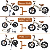 2-in-1 Loopfiets Kinderfiets 2-7 jaar | 14 inch | Met Rem & Pedaalset