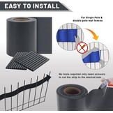 Inkijkwerende Omheining PVC Antraciet 35m x 19cm - 28% Korting!