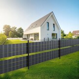 Inkijkwerende Omheining PVC Antraciet 35m x 19cm - 28% Korting!