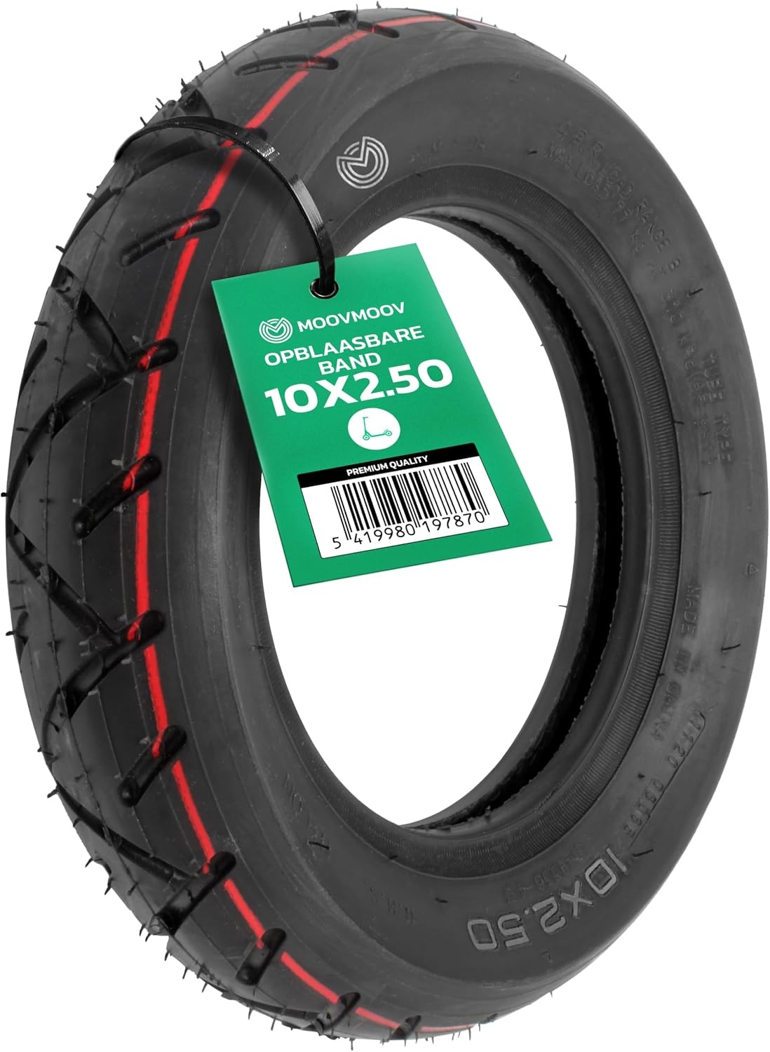 E-step band voor Dualtron, Inokim, Kaabo & Zero | 10 inch 10x2.50 cm Nylon, extra hechting, combineerbaar met binnenband
