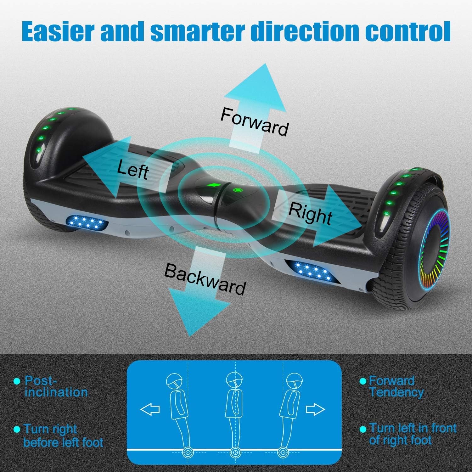 SISIGAD Hoverboard 16,5 cm Grijs/Zwart - Nu met 35% Korting!