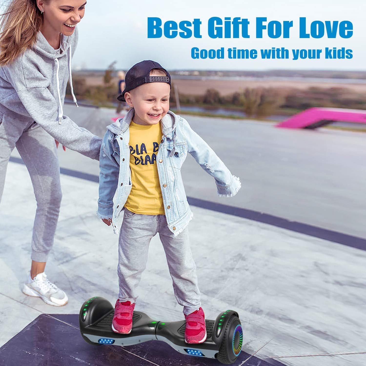 SISIGAD Hoverboard 16,5 cm Grijs/Zwart - Nu met 35% Korting!