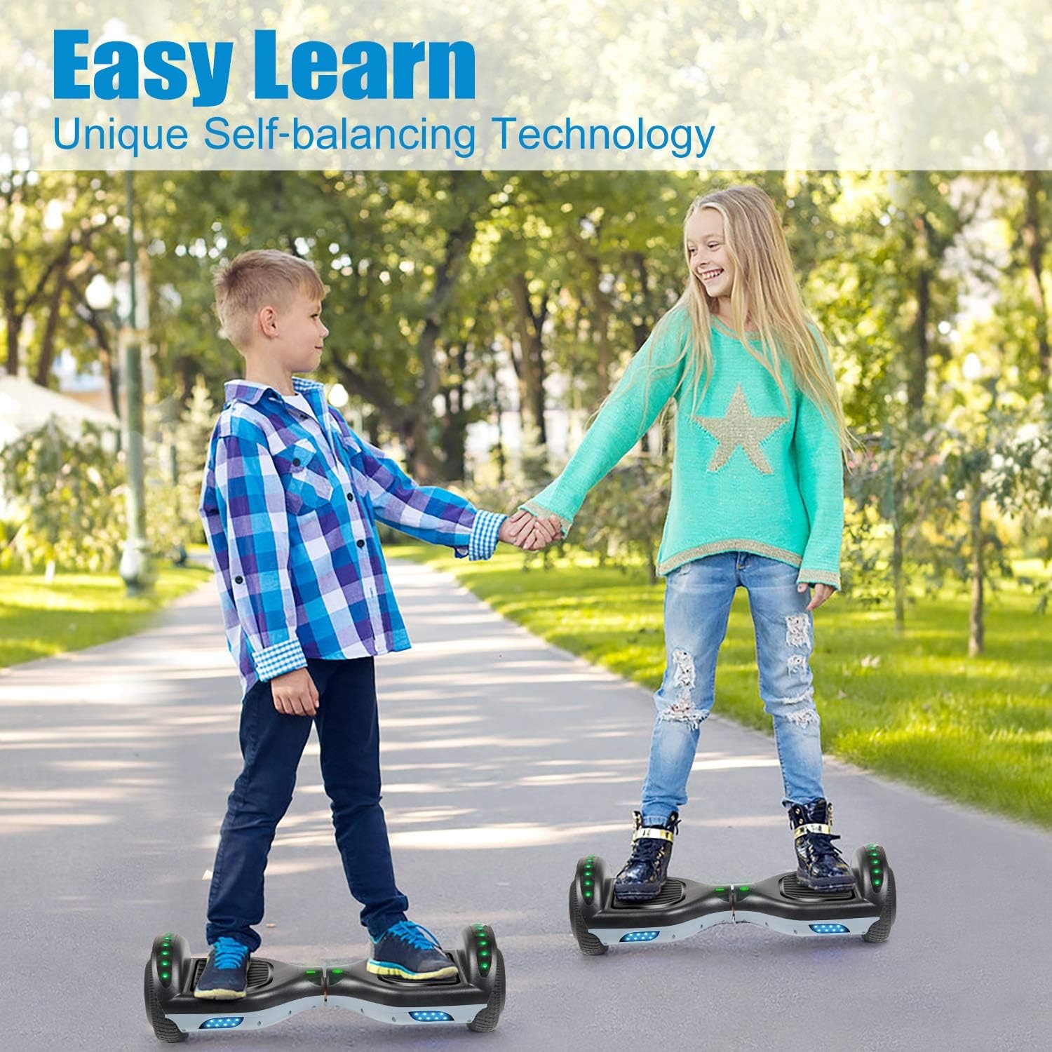 SISIGAD Hoverboard 16,5 cm Grijs/Zwart - Nu met 35% Korting!