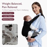Momcozy Ergonomische Baby Draagzak - Zwart - 3-20 kg - 29% Korting