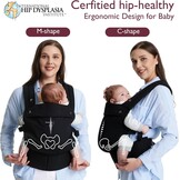 Momcozy Ergonomische Baby Draagzak - Zwart - 3-20 kg - 29% Korting