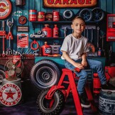 Kate Fotografie Achtergrond 2.2x1.5m - Monteur & Auto Reparatie Thema - 28% Korting!