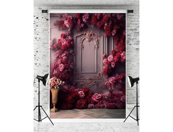 Kate Rode Bloem Achtergrond 1,5x2,2m - Nu met 28% Korting!