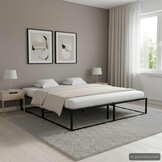 VidaXL Bedframe Metaal Zwart 180x200 cm - 35% Korting!