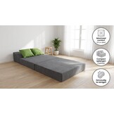 Opvouwbaar Logeermatras 200x70x15 cm met Kussens - 34% Korting!