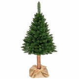Kunstkerstboom 160 cm - Spar met Houten Stam - 34% Korting