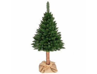 Kunstkerstboom 160 cm - Spar met Houten Stam - 34% Korting