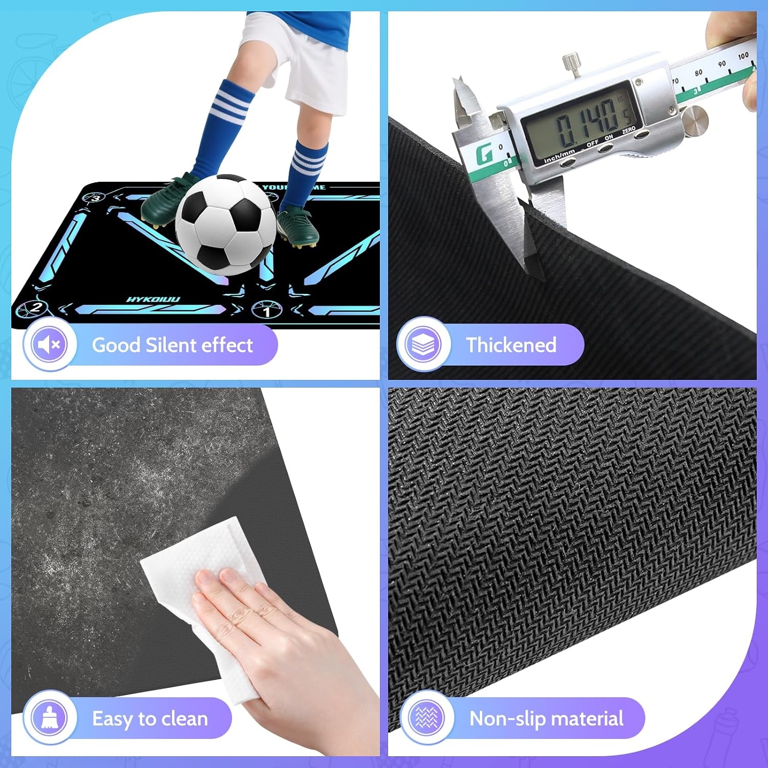 Voetbal Trainingsmat met Kick Trainer | 40% Korting | 90x60 cm Zwart
