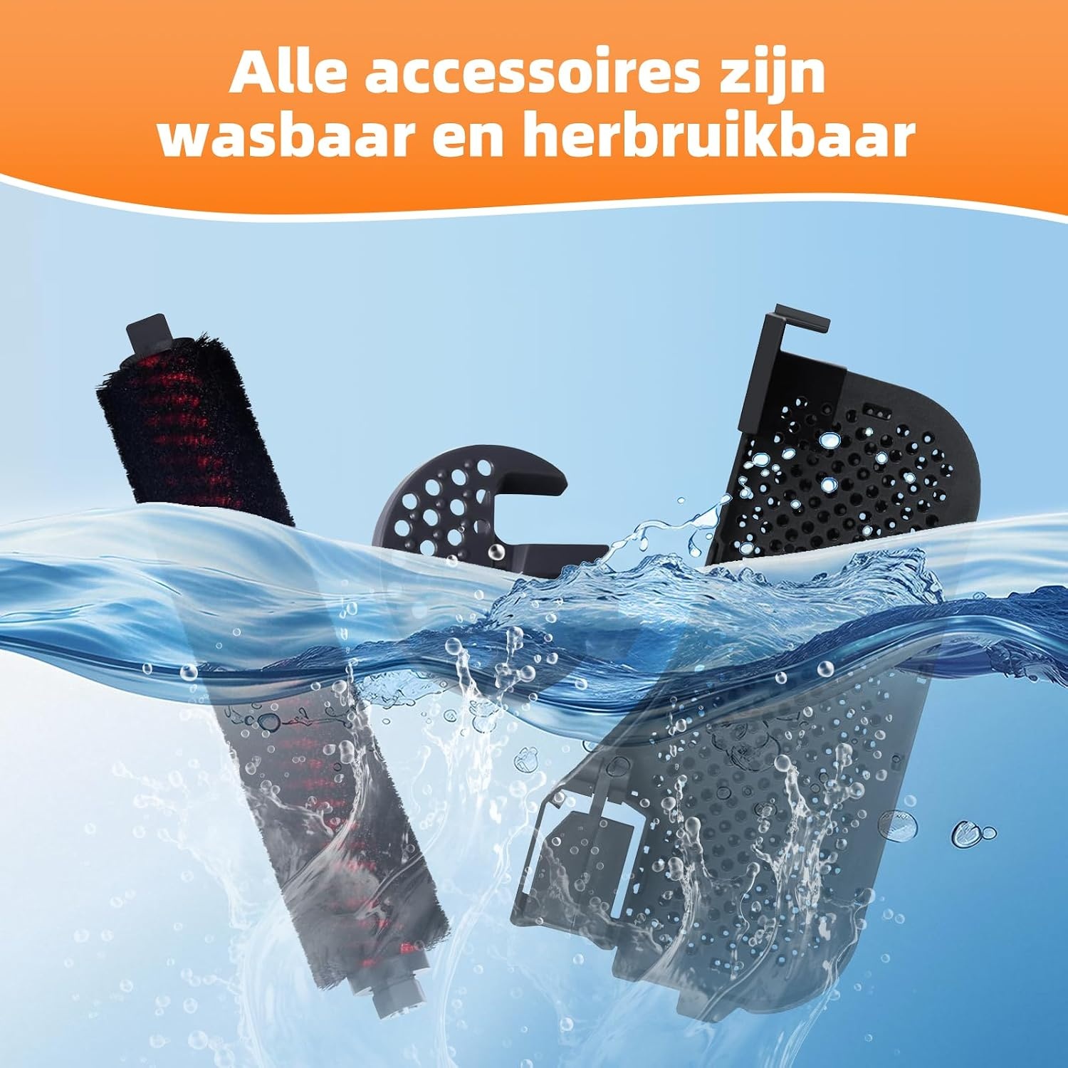 4-delige Accessoireset voor Roborock S8 MaxV Ultra - Filter, Borstels & Dweil