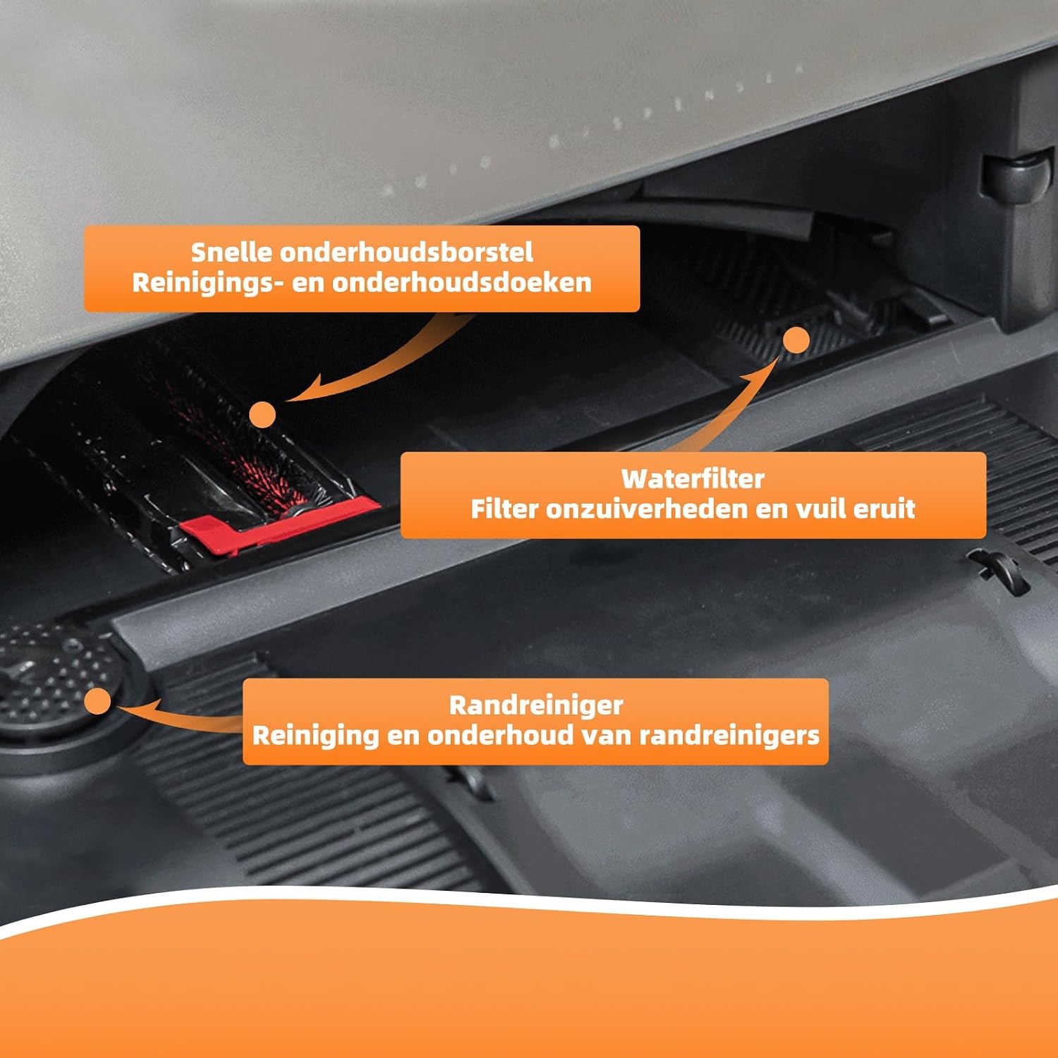 4-delige Accessoireset voor Roborock S8 MaxV Ultra - Filter, Borstels & Dweil