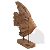 Teakhouten Vissenbeeld 40x12x57 cm - Uniek Decoratiestuk