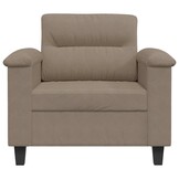VidaXL Taupe Microvezel Fauteuil - 60 cm Zitting - 35% Korting