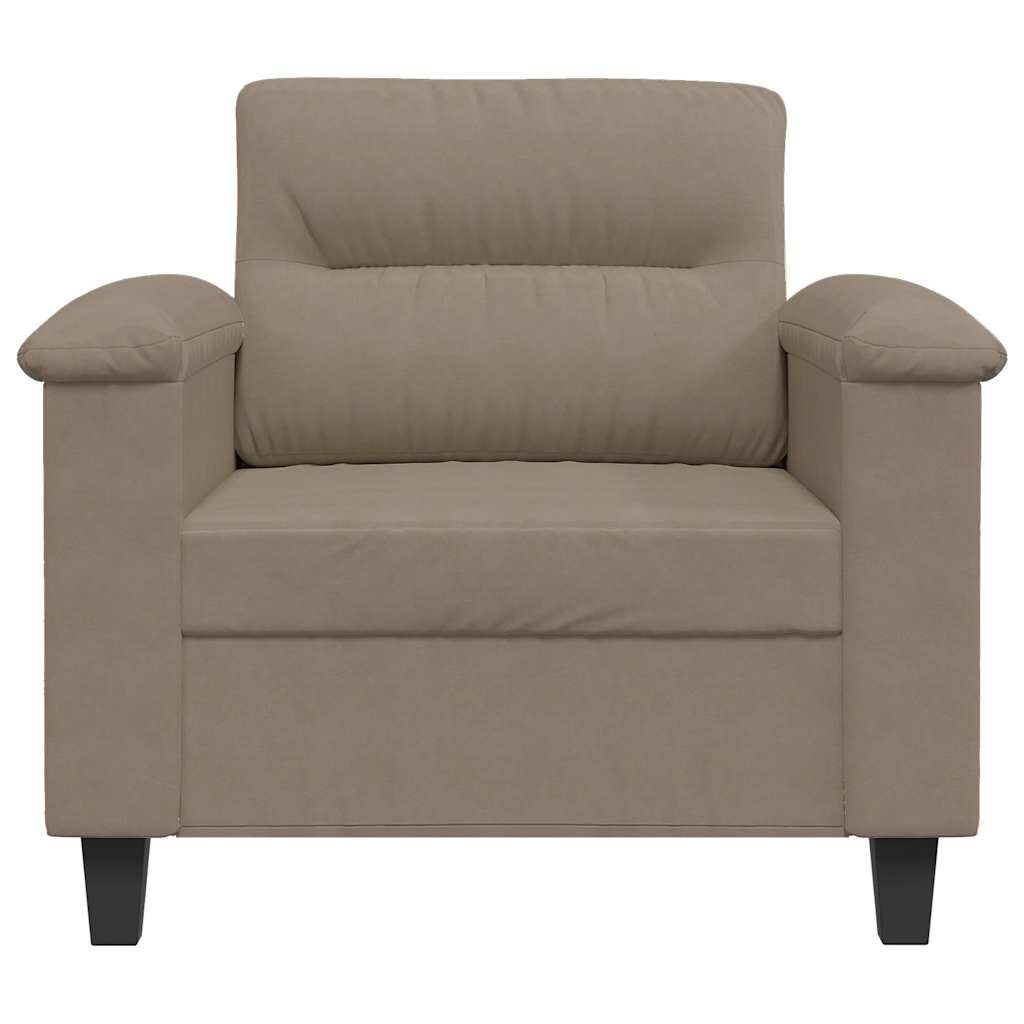 VidaXL Taupe Microvezel Fauteuil - 60 cm Zitting - 35% Korting