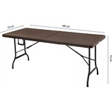 Opklapbare tafel 180 cm bruin met 34% korting