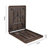 Opklapbare tafel 180 cm bruin met 34% korting