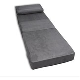 Opvouwbaar logeermatras grijs - 70x200cm - met kussen - 7% korting