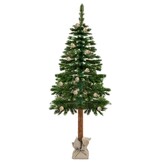 Kunstkerstboom 180cm met houten stam & dennenappels - 34% korting!