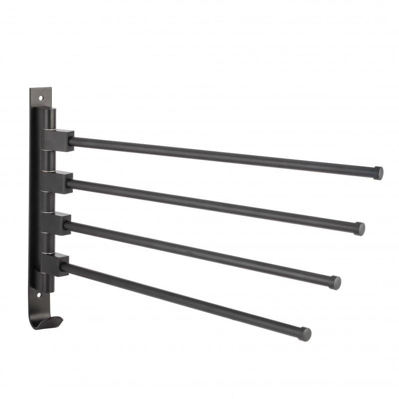 Zwart Handdoekenrek voor Wandmontage - 38,5x24 cm - 33% Korting