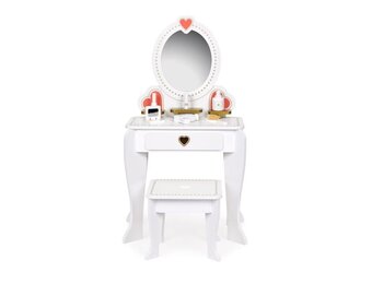 Kinderkaptafel Wit met Spiegel & Accessoires - 34% Korting