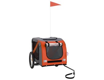 Hondenfietskar Oranje/Zwart Oxford Stof - 34% Korting!