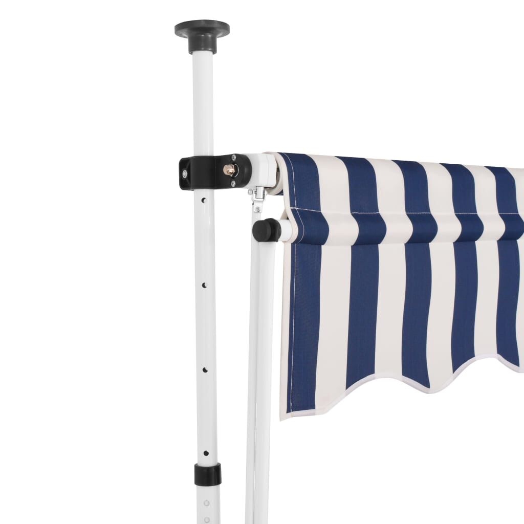 Uittrekbare Luifel 400cm Blauw/Wit Gestreept - 35% Korting