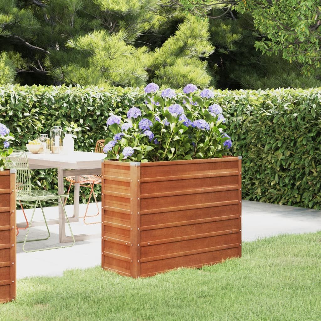 Verhoogde Plantenbak 100x40x77cm Cortenstaal - 53% Korting