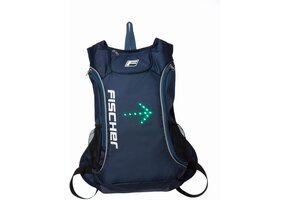 Fischer Rugzak met LED-knipperlicht - Veilig op Fiets & Scooter - 16L - Blauw