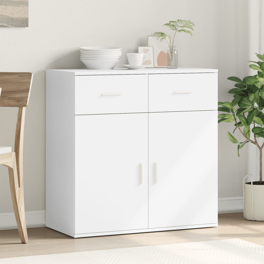 Dressoir bewerkt hout wit 79x38x80 cm - 54% korting!