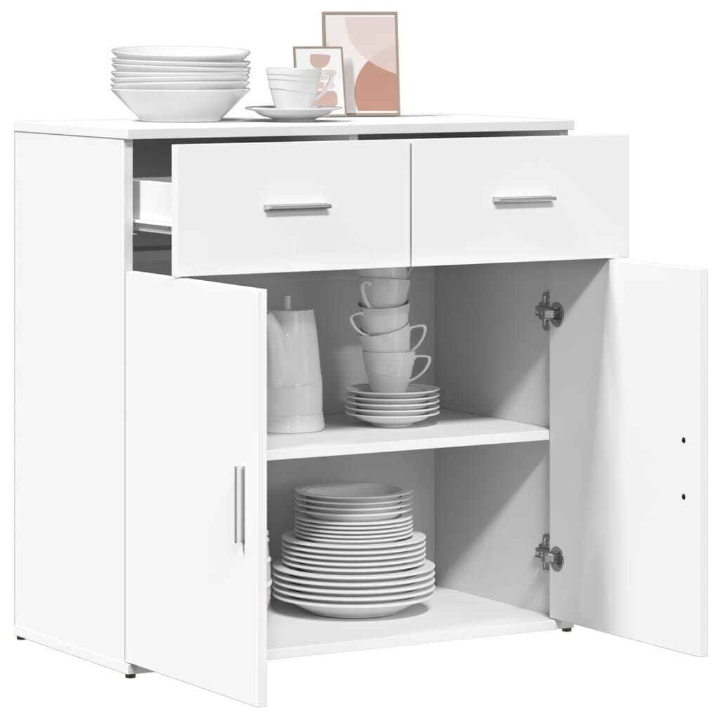 Dressoir bewerkt hout wit 79x38x80 cm - 54% korting!