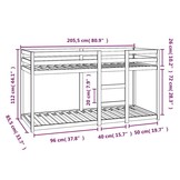 Stapelbed Grenenhout 80x200 cm - 35% Korting